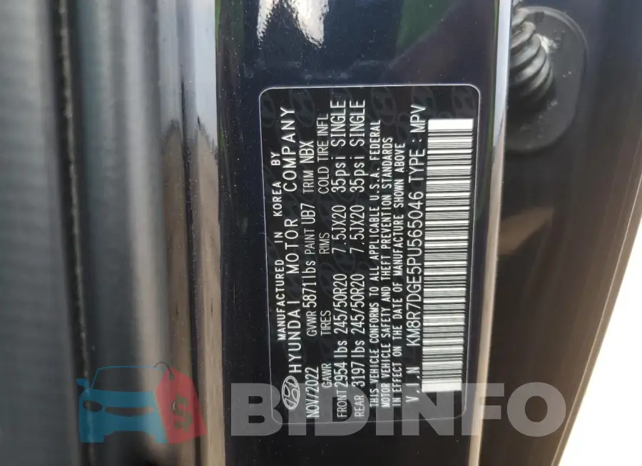 KM8R7DGE5PU565046 Photo# 13