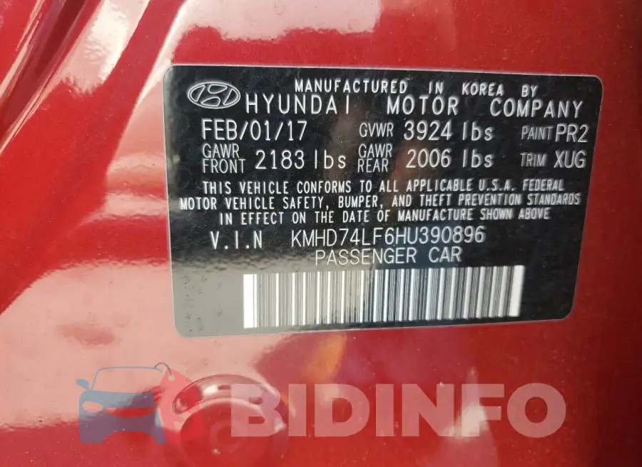 KMHD74LF6HU390896 Photo# 12