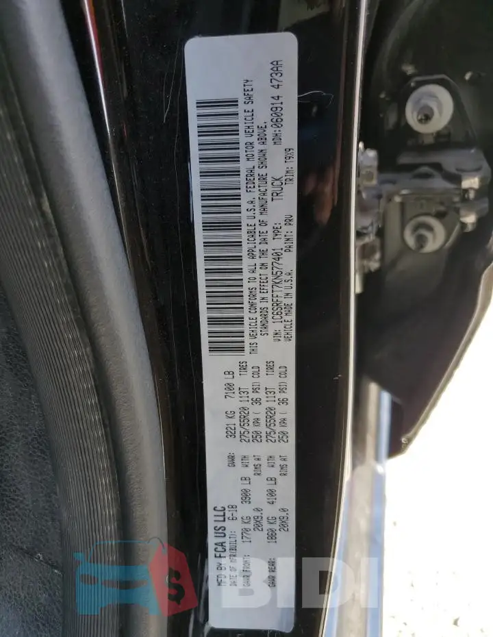 1C6SRFFT7KN577401 Photo# 12