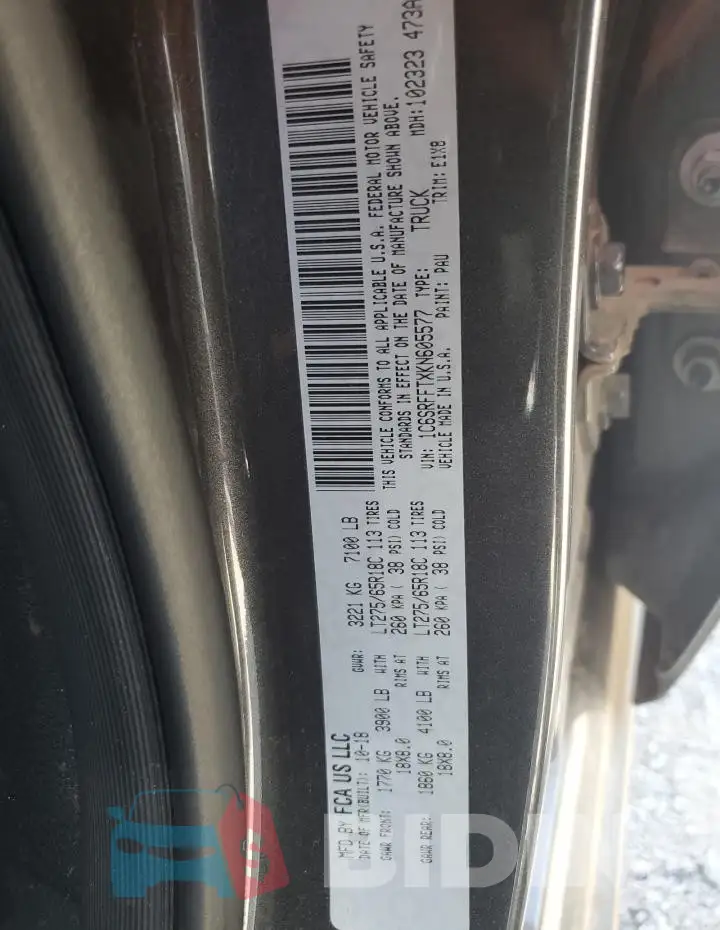 1C6SRFFTXKN605577 Photo# 13