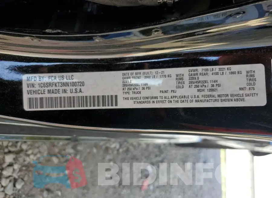 1C6SRFKT3NN100720 Photo# 12