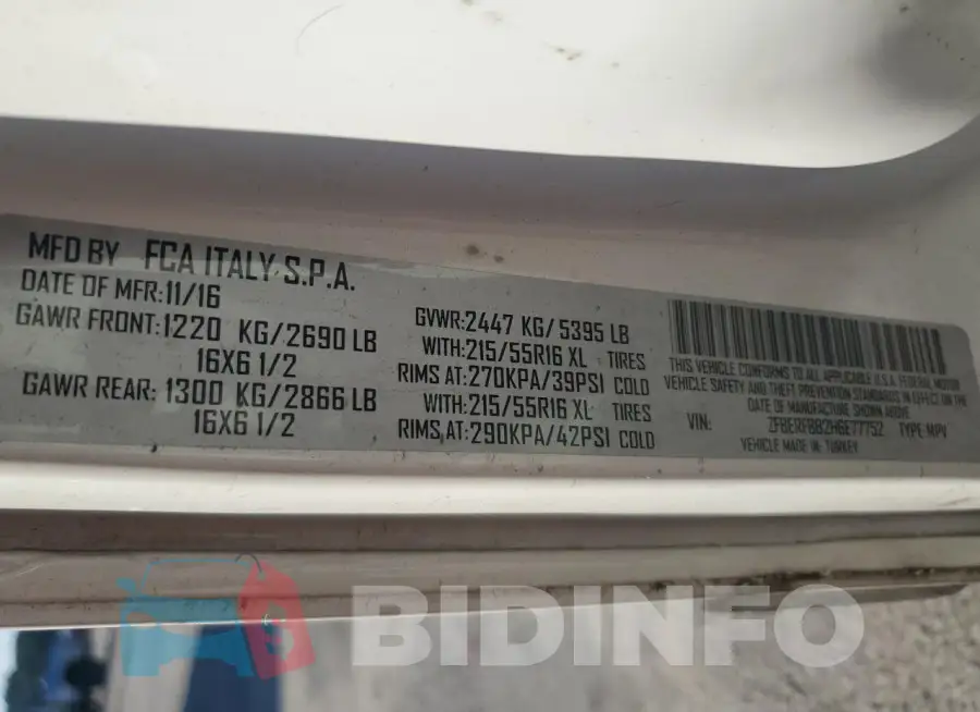 ZFBERFBB2H6E77752 Photo# 13