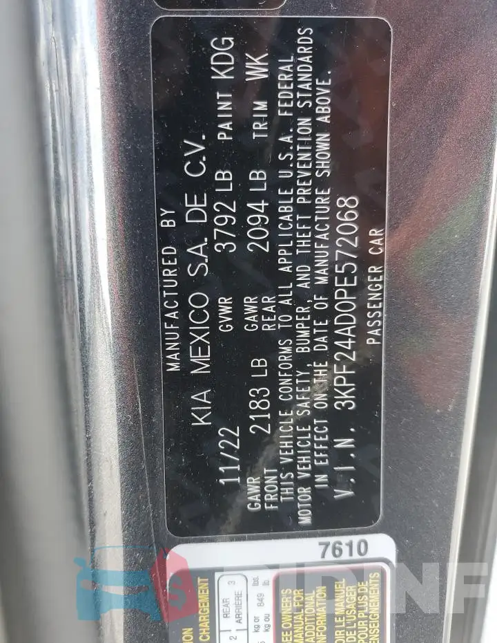 3KPF24AD0PE572068 Photo# 13
