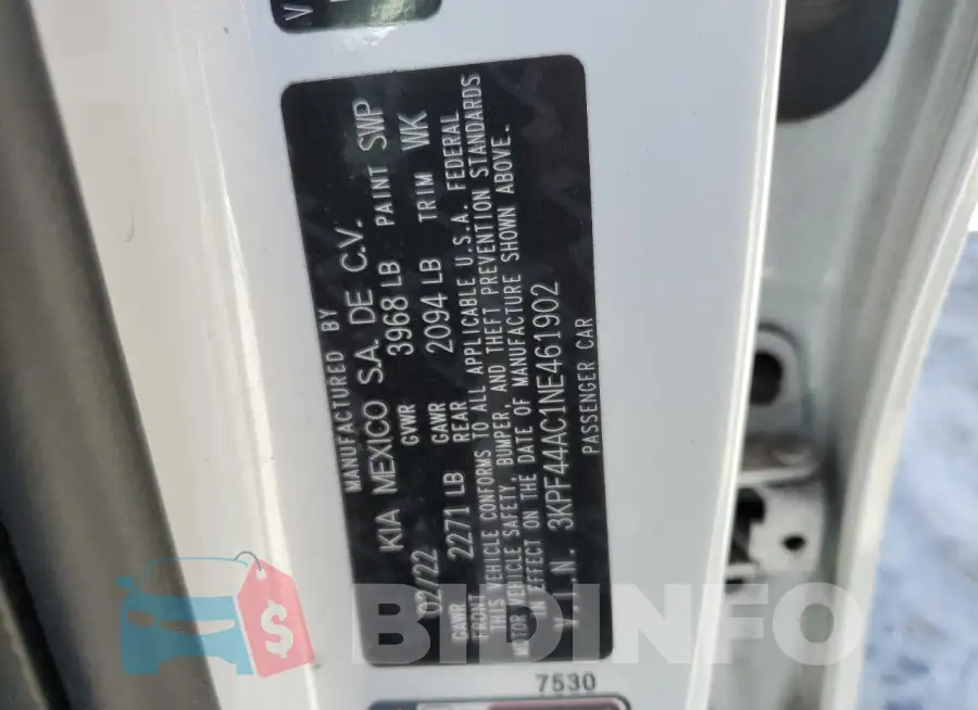 3KPF44AC1NE461902 Photo# 12