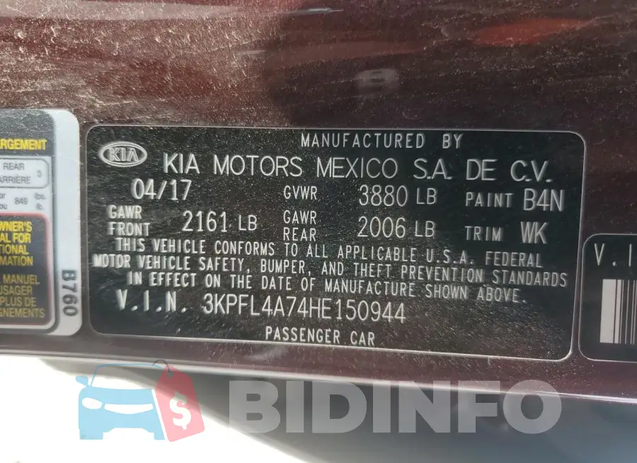 3KPFL4A74HE150944 Photo# 13