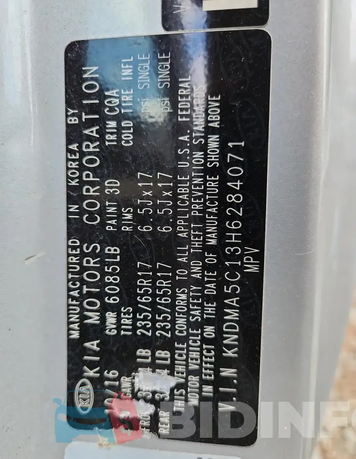 KNDMA5C13H6284071 Photo# 14