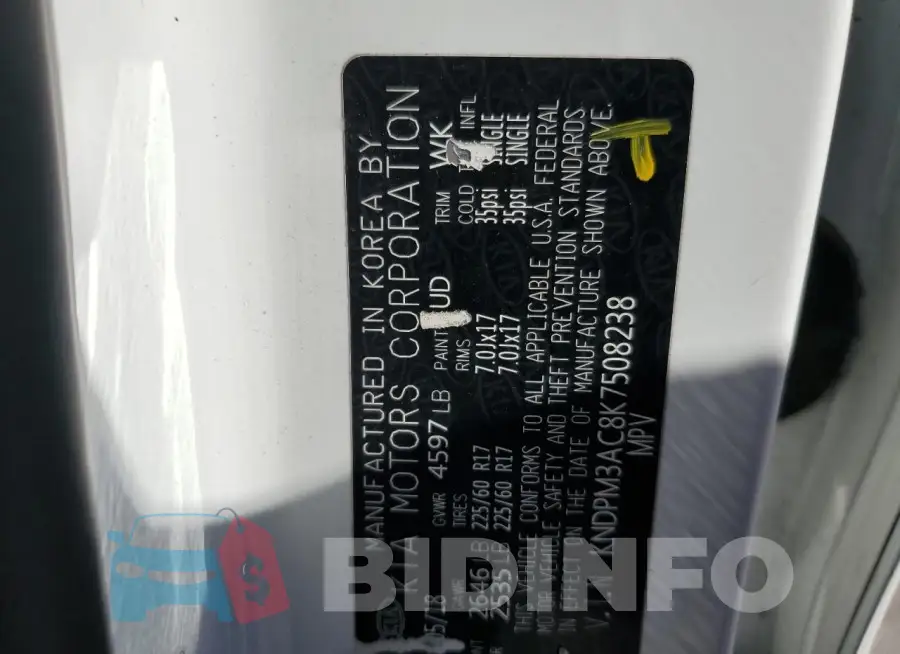 KNDPM3AC8K7508238 Photo# 13