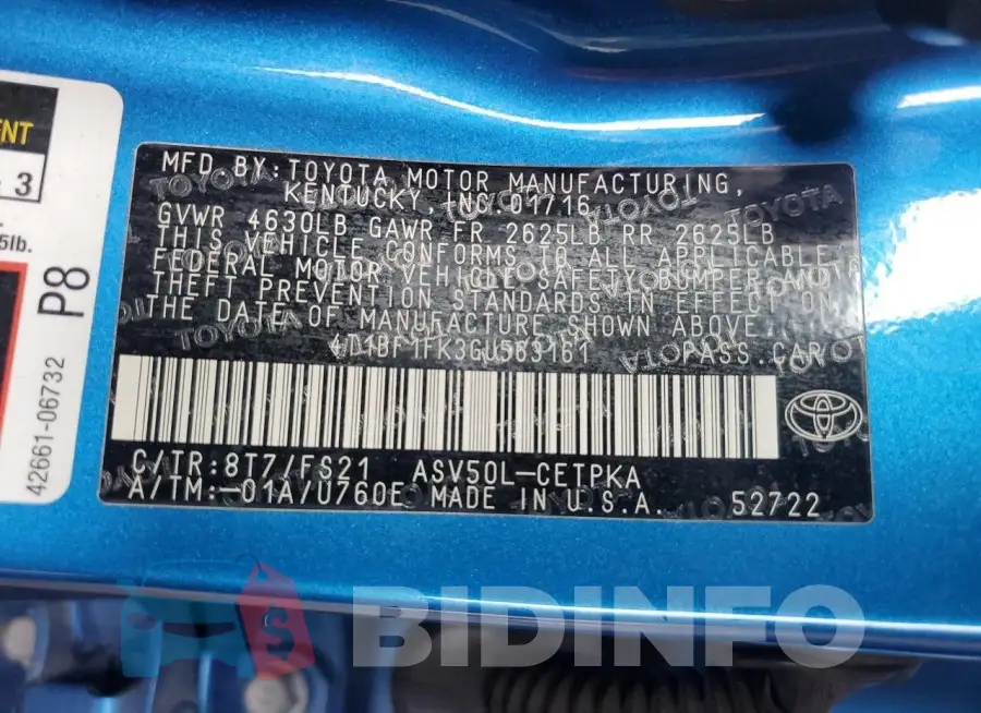 4T1BF1FK3GU563161 Photo# 13