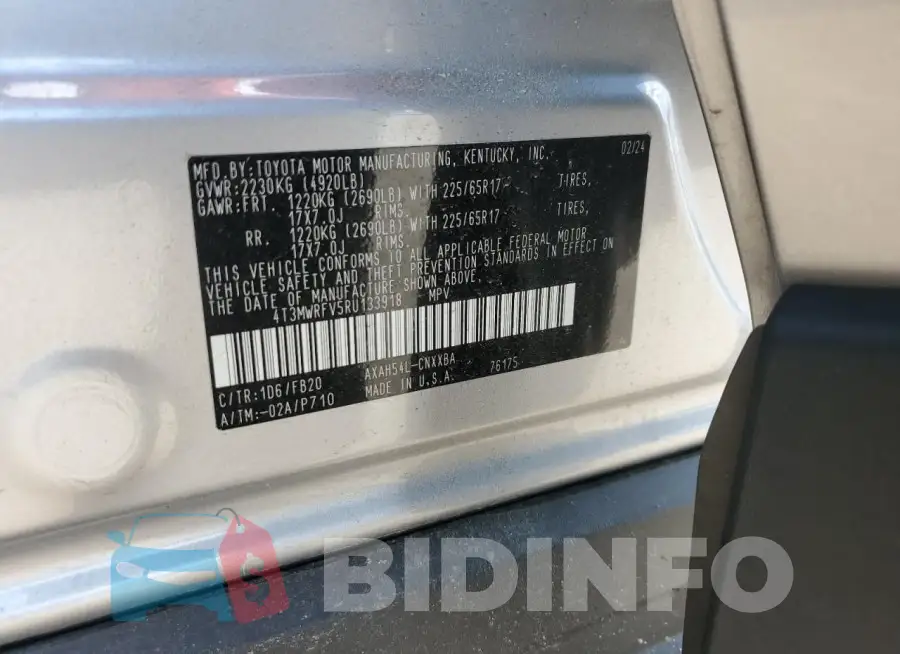 4T3MWRFV5RU133918 Photo# 13