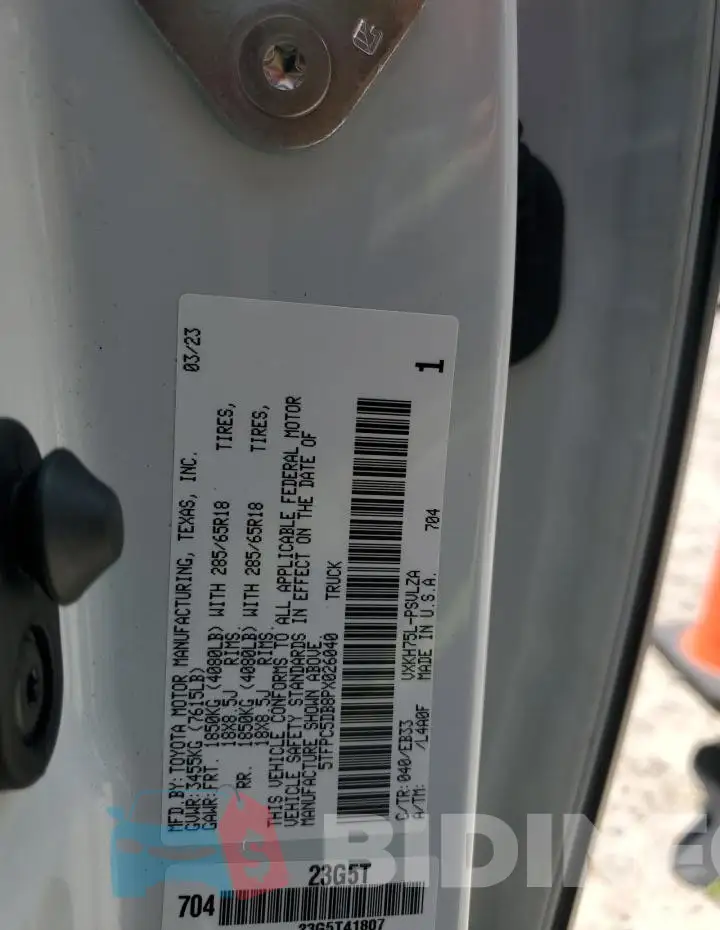 5TFPC5DB8PX026040 Photo# 12