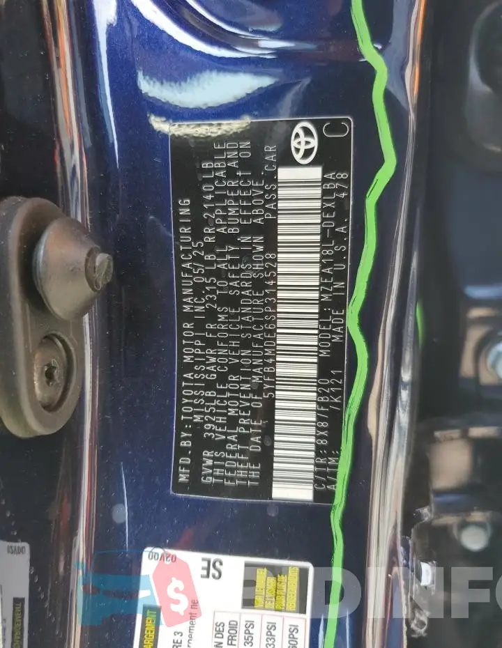 5YFB4MDE6SP314528 Photo# 12