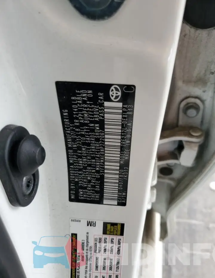 5YFEPMAE8NP272067 Photo# 12