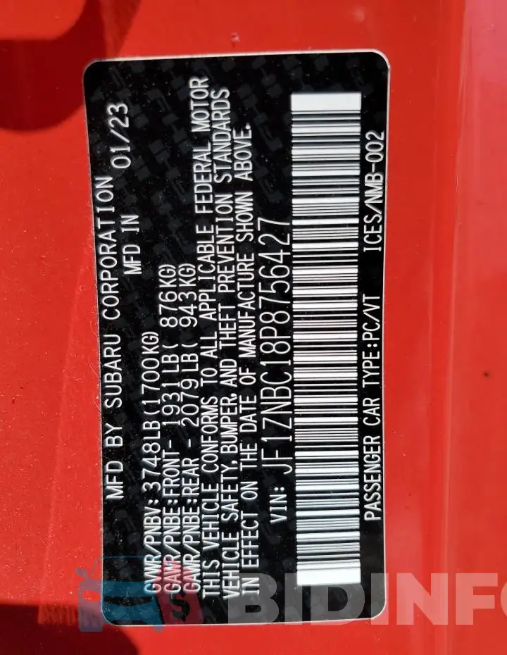 JF1ZNBC18P8756427 Photo# 13