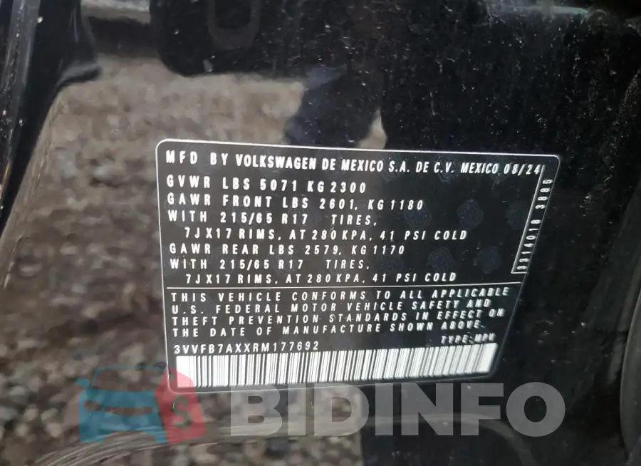 3VVFB7AXXRM177692 Photo# 13
