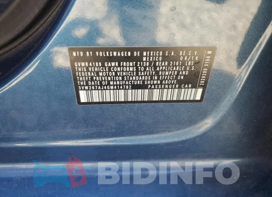 3VW267AJ4GM414782 Photo# 12