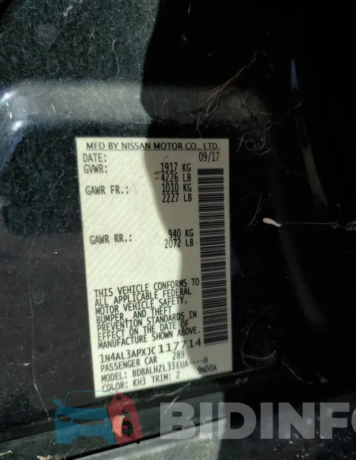 1N4AL3APXJC117714 Photo# 12