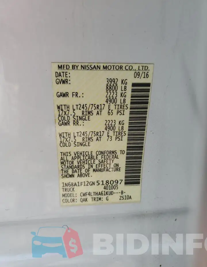 1N6BA1F12GN518097 Photo# 12