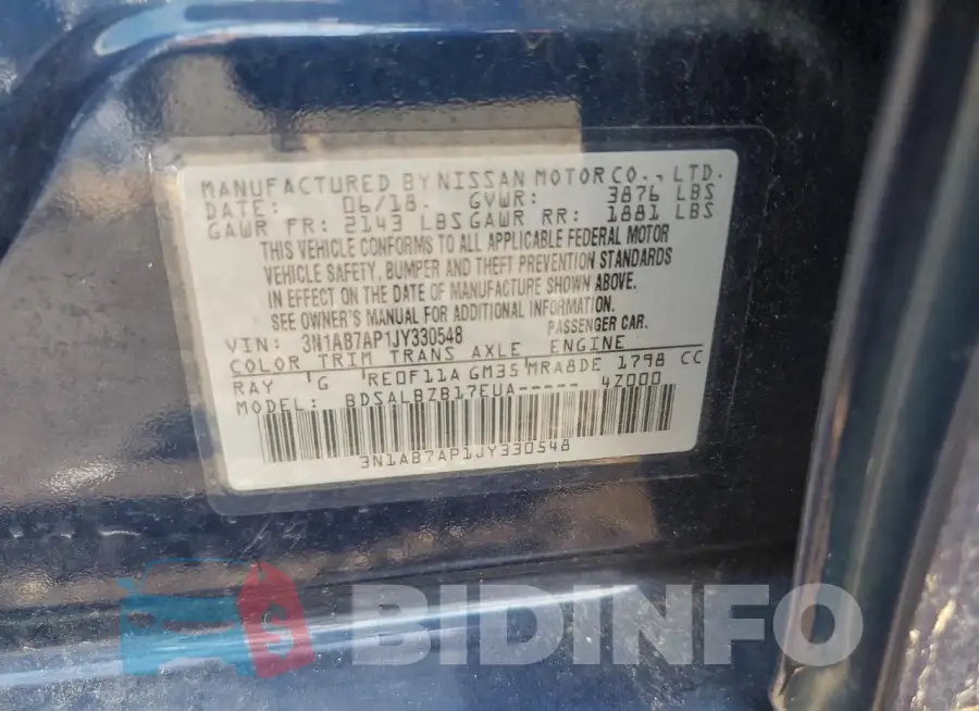 3N1AB7AP1JY330548 Photo# 12