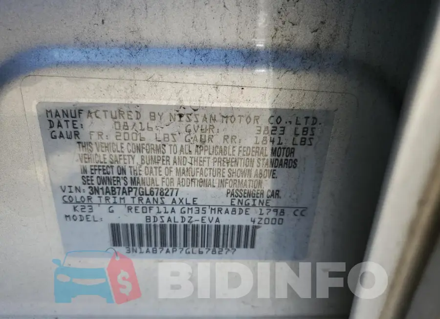 3N1AB7AP7GL678277 Photo# 12