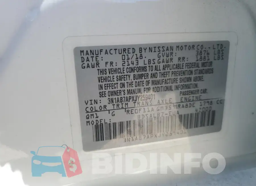3N1AB7APXJY259401 Photo# 13