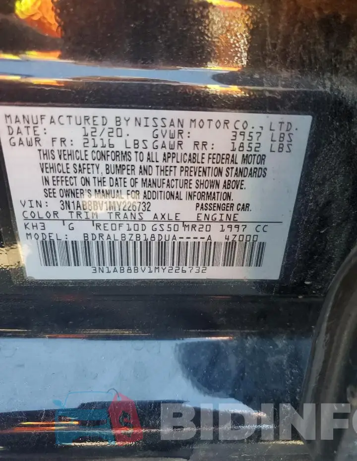 3N1AB8BV1MY226732 Photo# 12