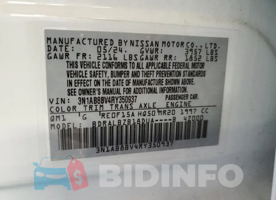 3N1AB8BV4RY350937 Photo# 12