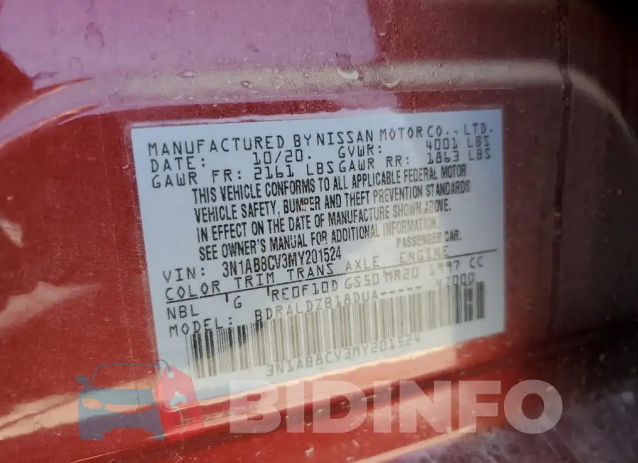 3N1AB8CV3MY201524 Photo# 12
