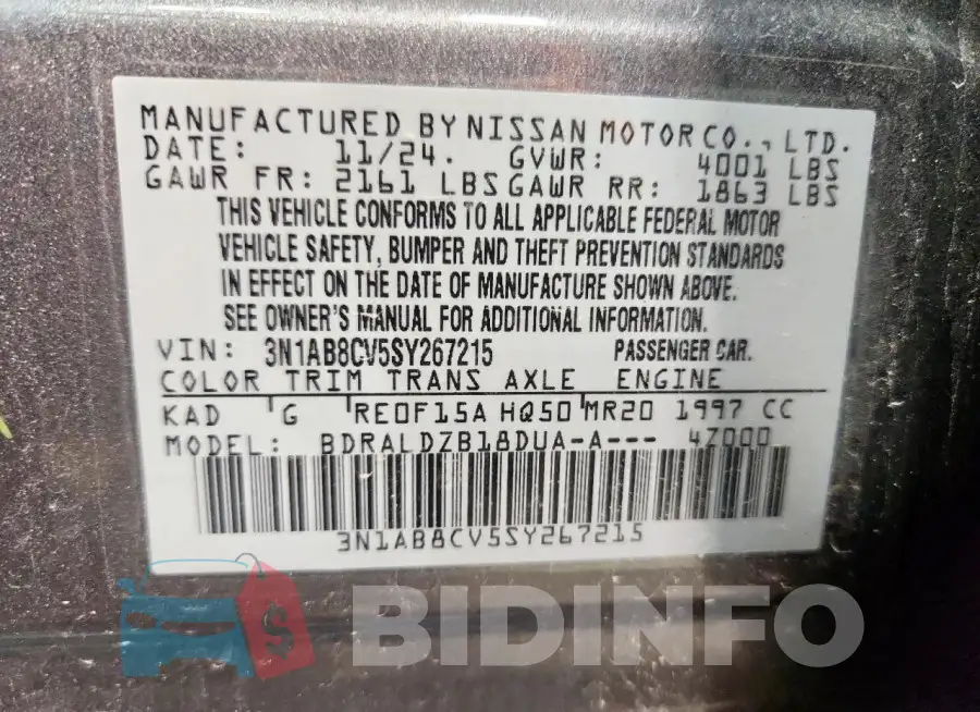 3N1AB8CV5SY267215 Photo# 13
