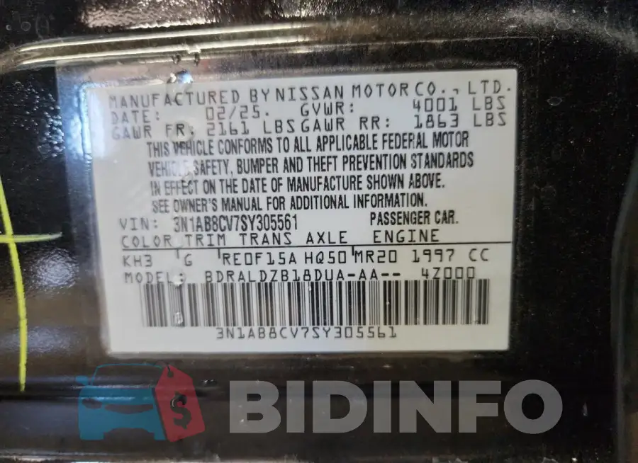 3N1AB8CV7SY305561 Photo# 12