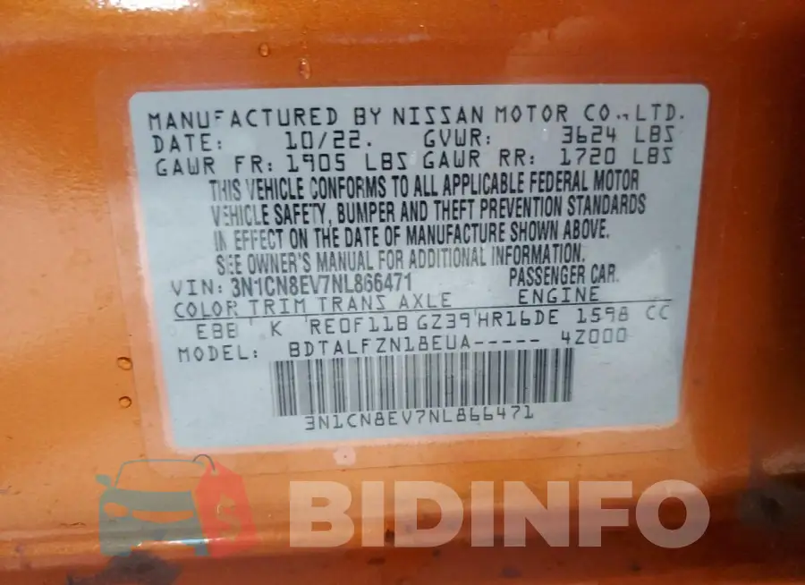 3N1CN8EV7NL866471 Photo# 12
