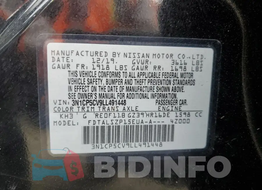 3N1CP5CV9LL491448 Photo# 12