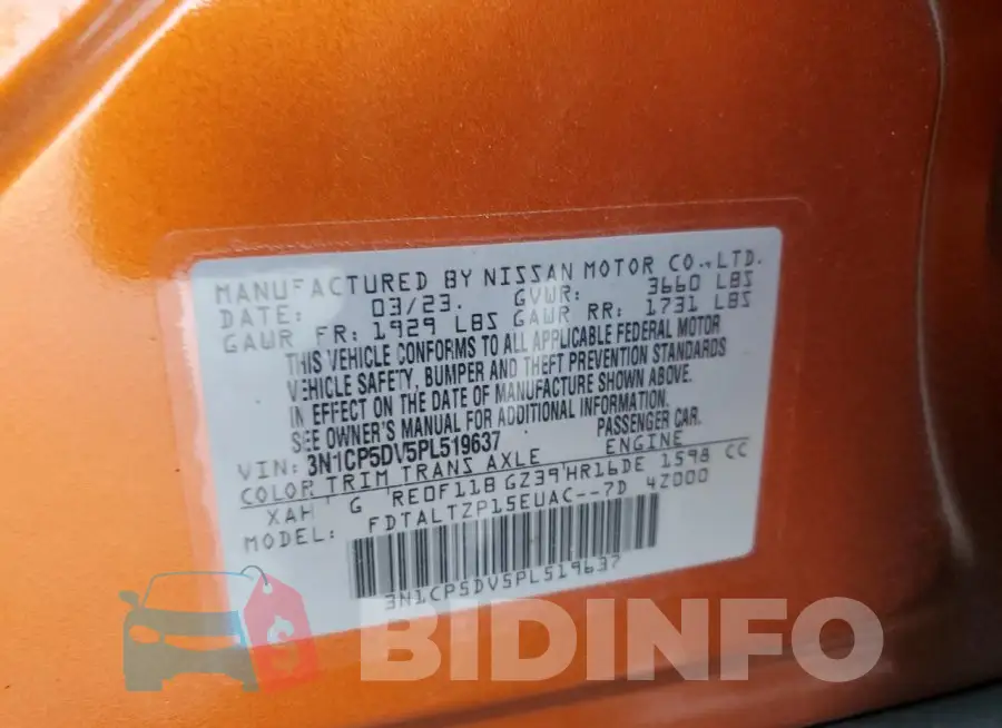 3N1CP5DV5PL519637 Photo# 12