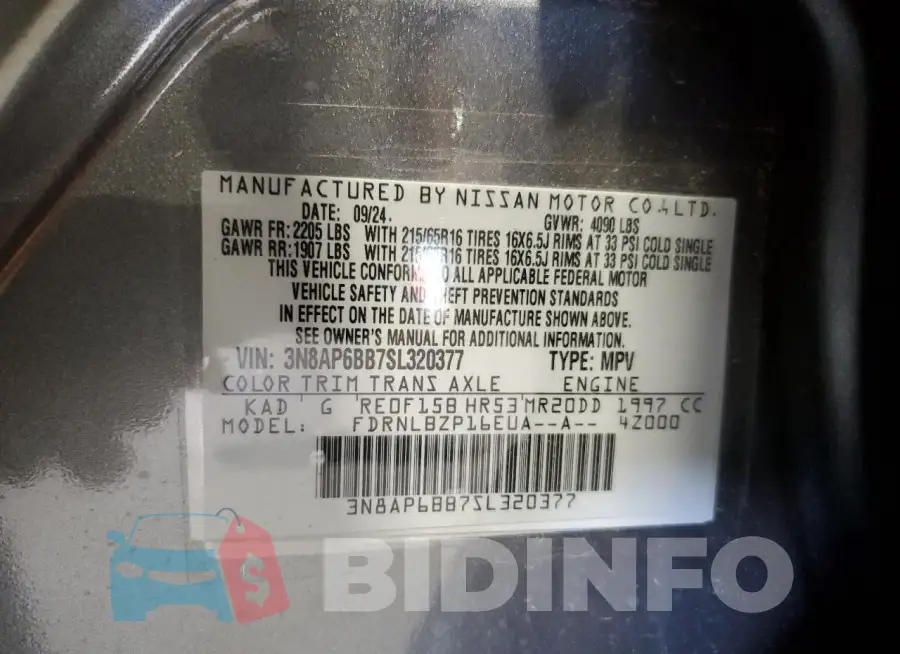 3N8AP6BB7SL320377 Photo# 14
