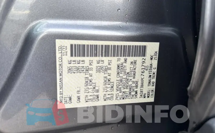 5N1BT3BAXPC761792 Photo# 10