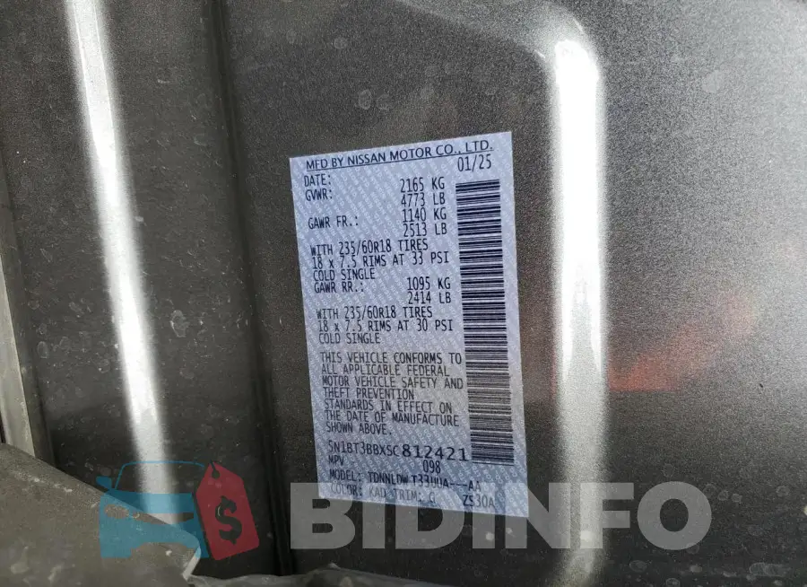 5N1BT3BBXSC812421 Photo# 13