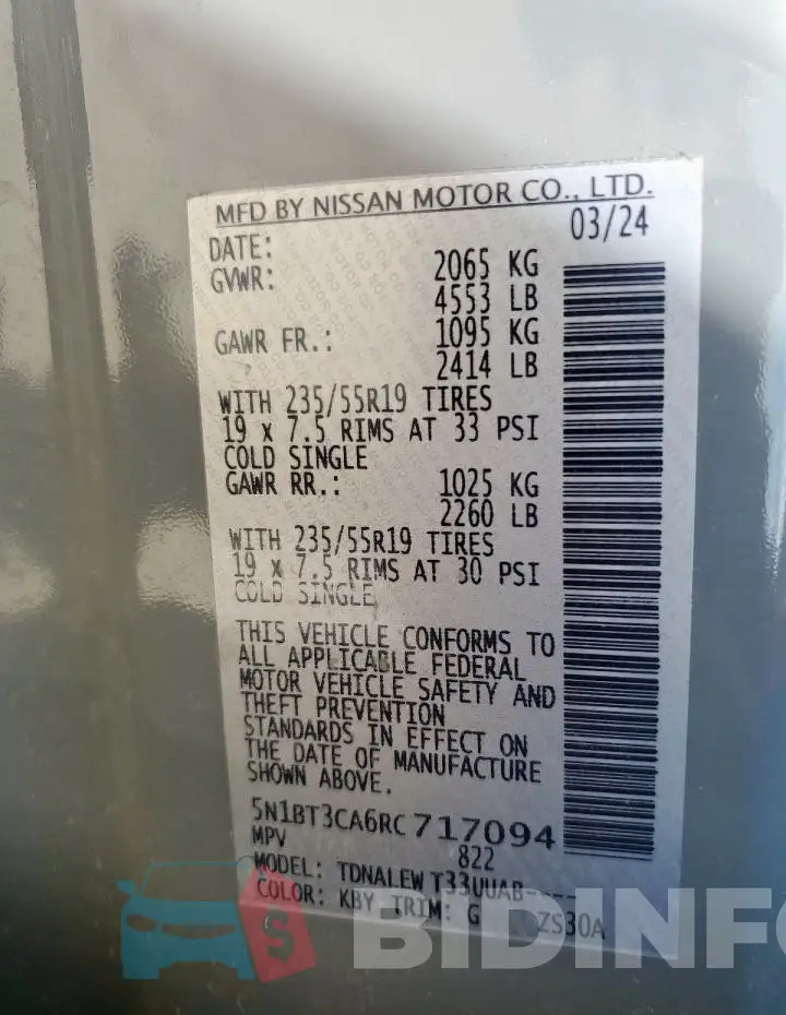 5N1BT3CA6RC717094 Photo# 14