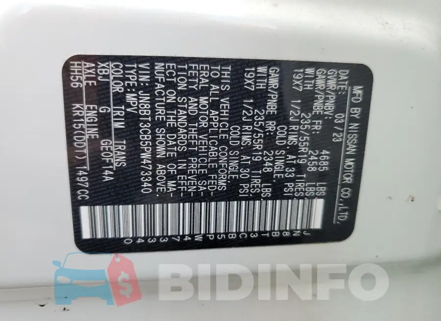 JN8BT3CB5PW473340 Photo# 13