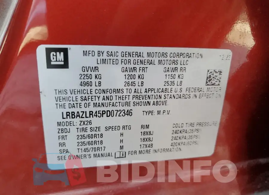 LRBAZLR45PD072346 Photo# 13