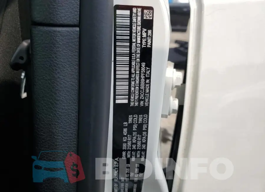 ZACCJBBB9HPF58049 Photo# 14