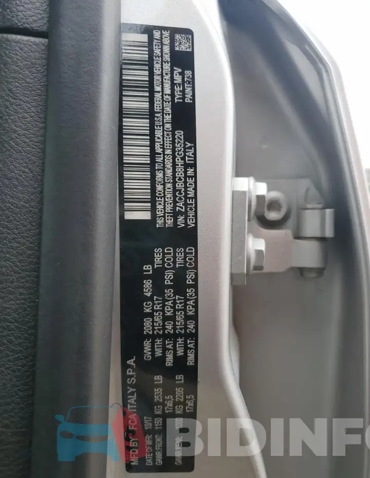 ZACCJBCB8HPG35220 Photo# 14