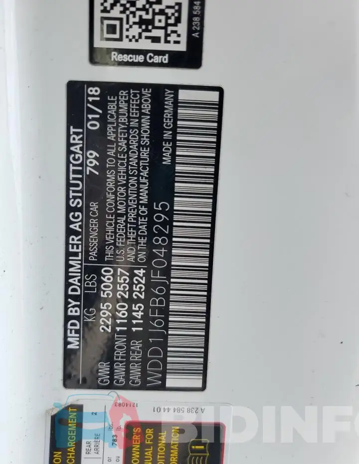 WDD1J6FB6JF048295 Photo# 13