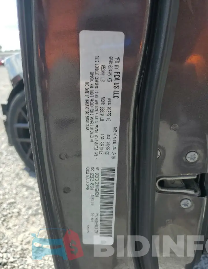 2C3CDXCT9KH608294 Photo# 13