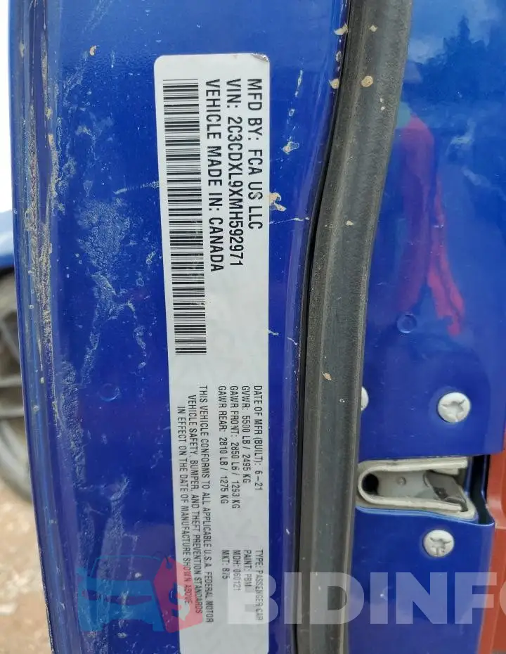 2C3CDXL9XMH592971 Photo# 13