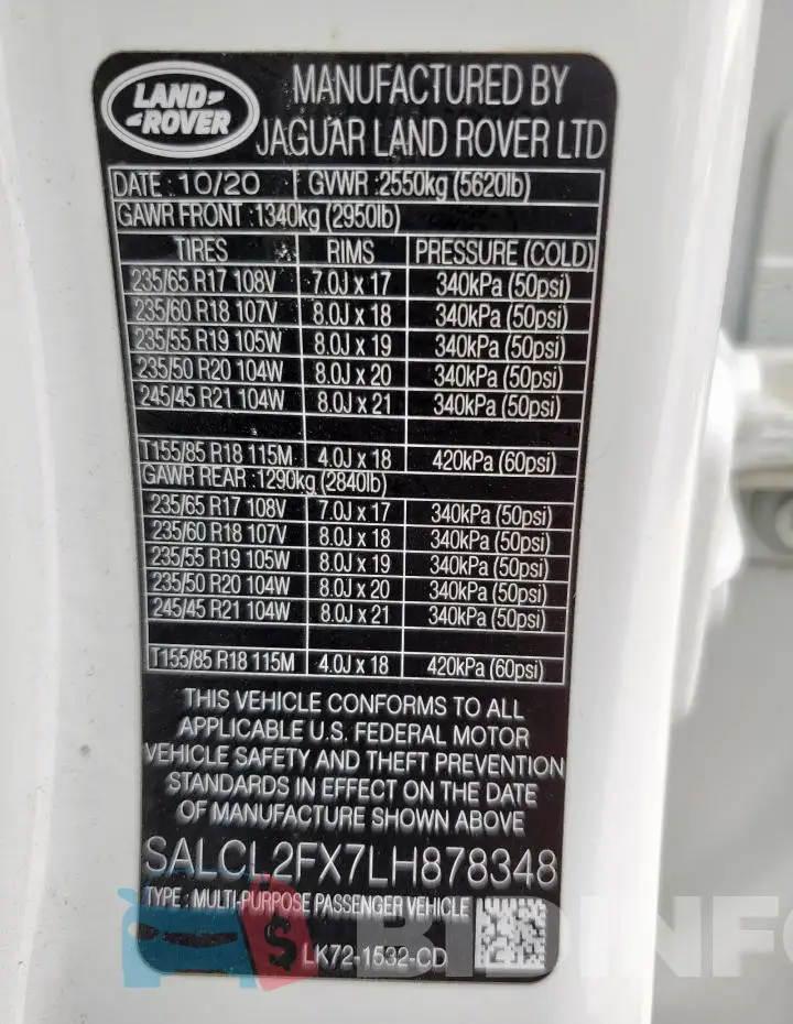SALCL2FX7LH878348 Photo# 14