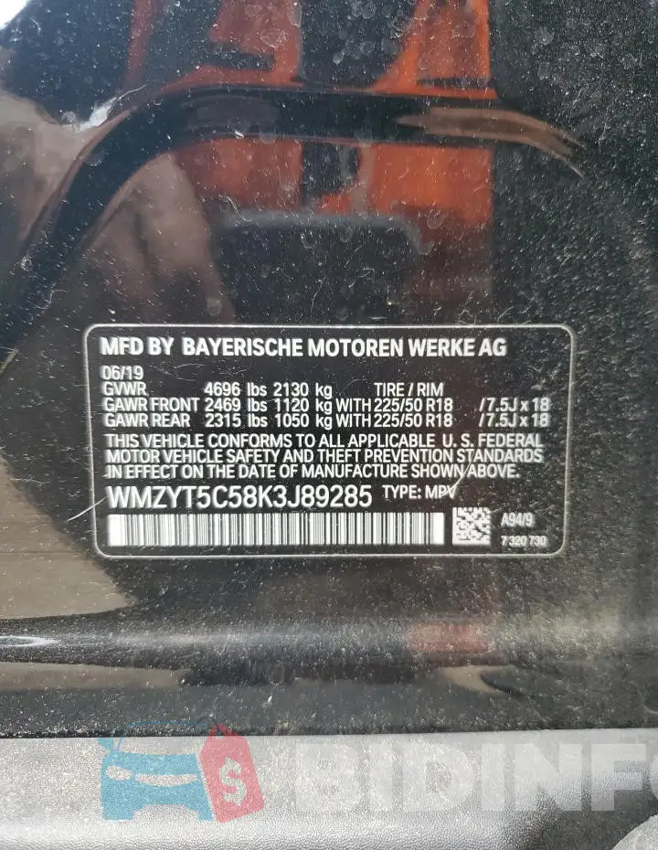 WMZYT5C58K3J89285 Photo# 12