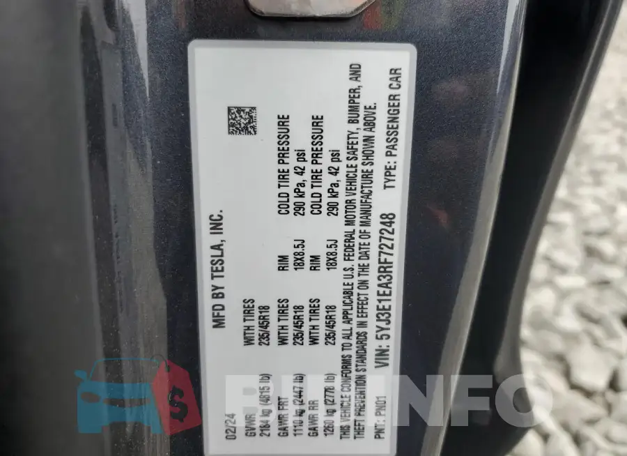 5YJ3E1EA3RF727248 Photo# 13