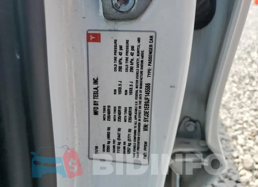 5YJ3E1EB9JF145586 Photo# 12