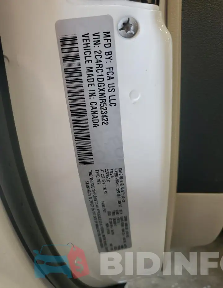 2C4RC1DGXMR523422 Photo# 14