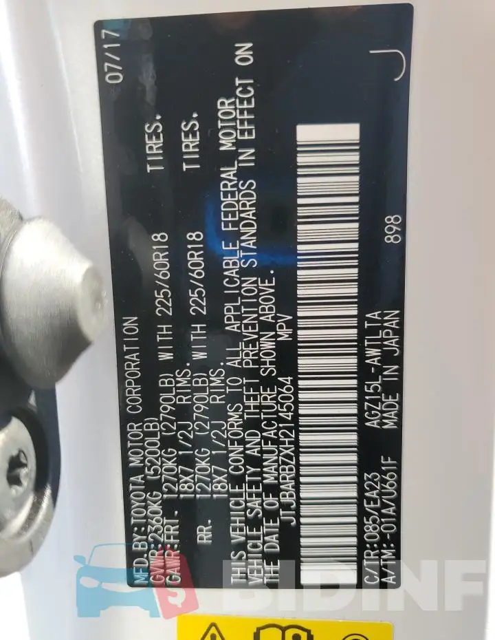 JTJBARBZXH2145064 Photo# 13