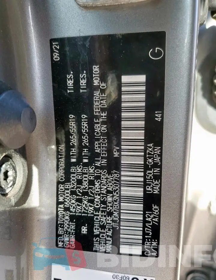 JTJGM7BX3N5307787 Photo# 13